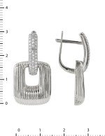 Серьги из белого золота 585 пробы c бриллиантами