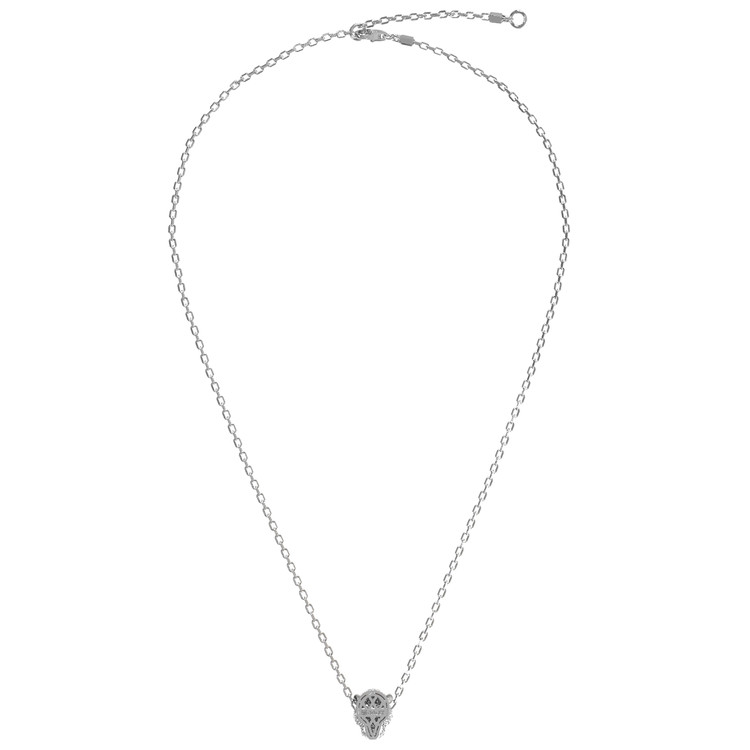 Колье из белого золота c бриллиантами и изумрудом