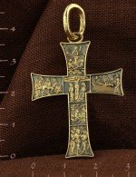 Крест из лимонного золота 585 пробы