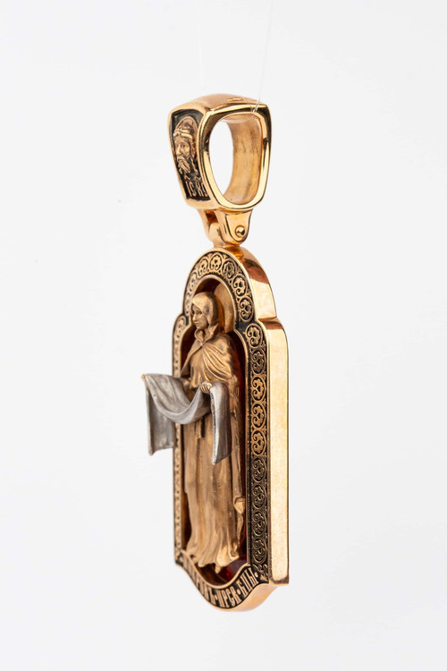 Образок из золота c эмаль