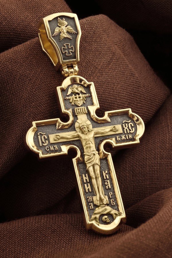 Крест из лимонного золота