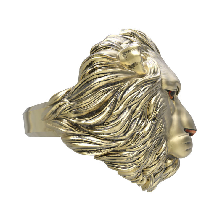 Кольцо из лимонного золота c эмаль