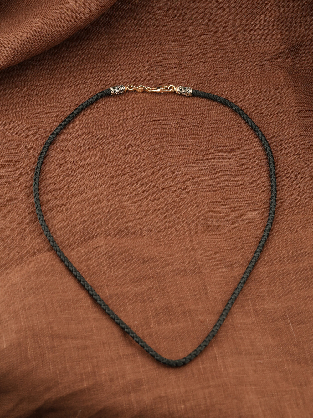 Шнурок шёлковый из золота c шёлковым шнурком