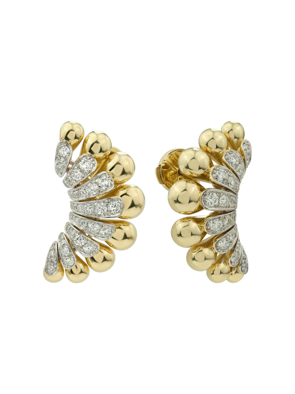 Серьги из лимонного золота c бриллиантами