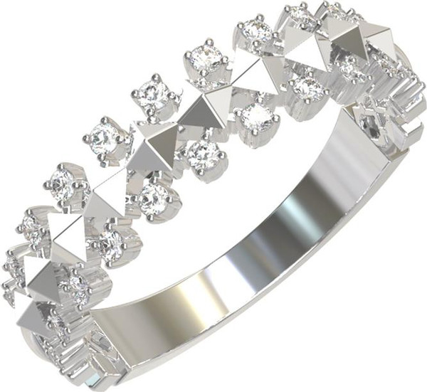 Кольцо из белого золота c бриллиантами