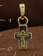Крест из лимонного золота 585 пробы
