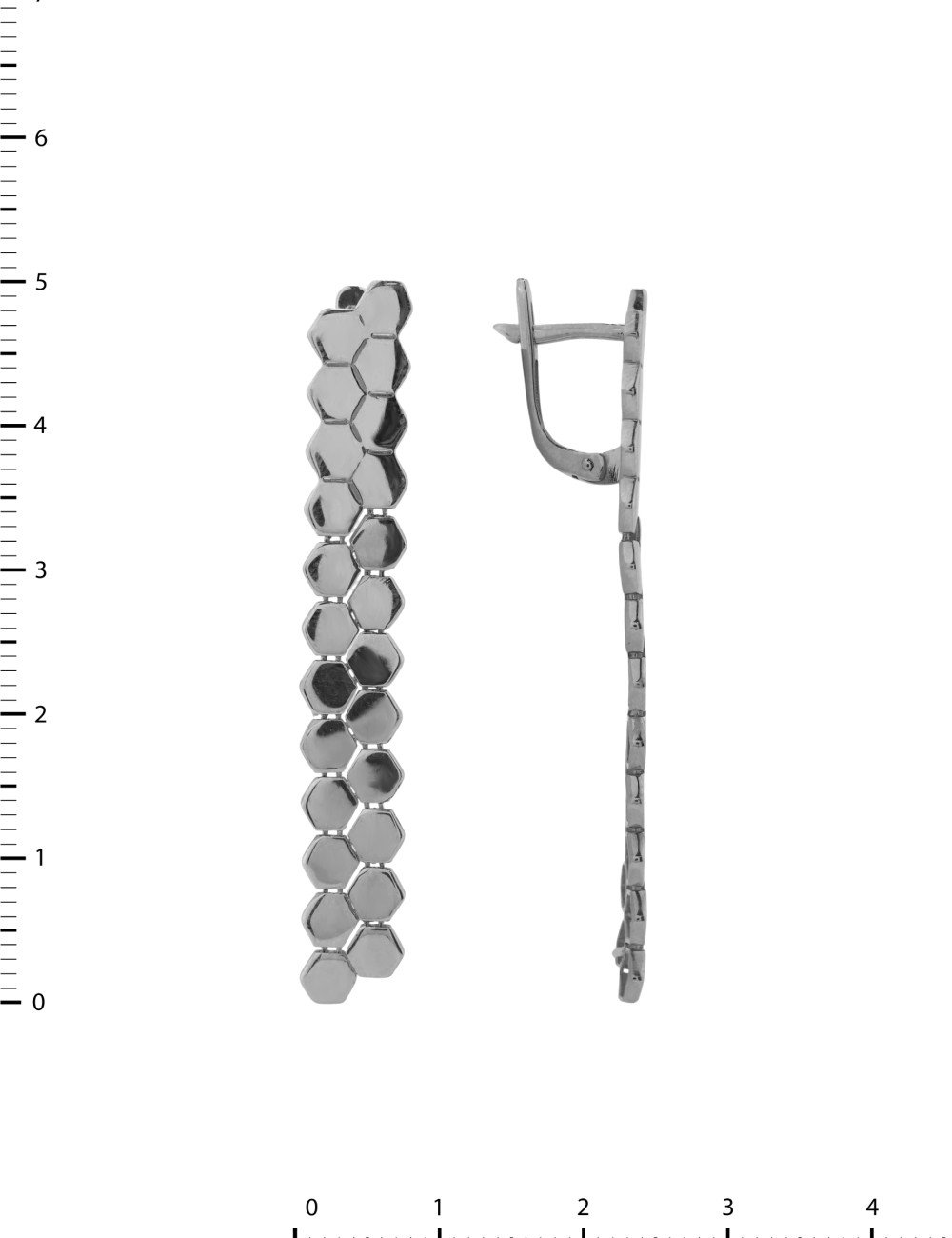 Серьги из белого золота 585 пробы