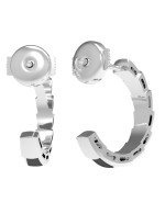 Серьги из белого золота 585 пробы c ониксом