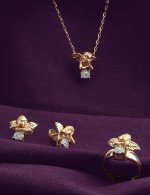 Серьги из золота 585 пробы c бриллиантами