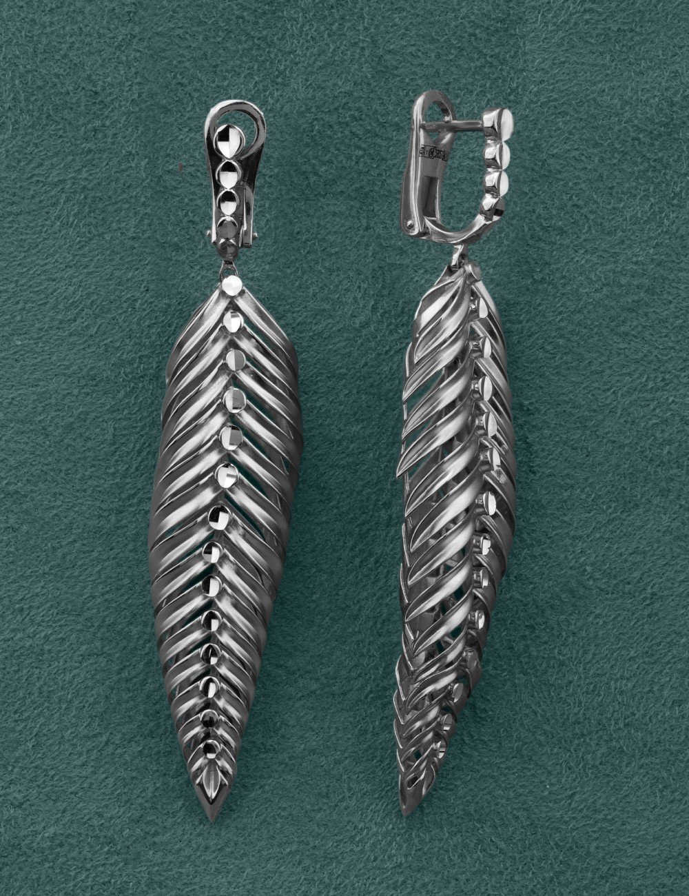 Серьги из белого золота 585 пробы