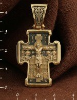 Крест из лимонного золота 585 пробы