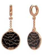 Серьги из золота 585 пробы c эмалью и ониксом