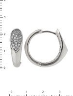 Серьги из белого золота 585 пробы c бриллиантами