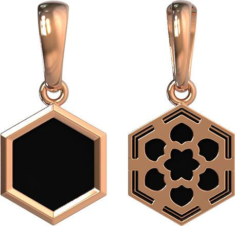 Подвеска из золота c ониксом