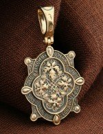 Образок из лимонного золота 585 пробы