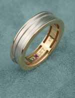 Кольцо из золота 585 пробы c рубином
