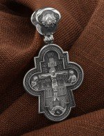Крест из белого золота 585 пробы