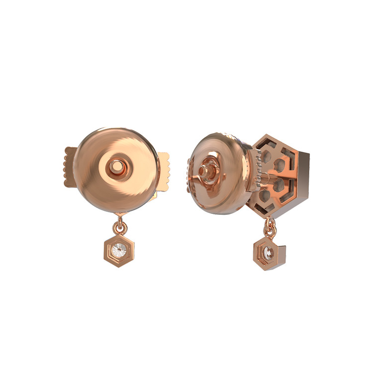 Серьги из золота c бриллиантами, малахитом и перламутром