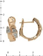 Серьги из золота 585 пробы c бриллиантами