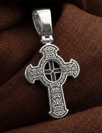 Крест из белого золота 585 пробы