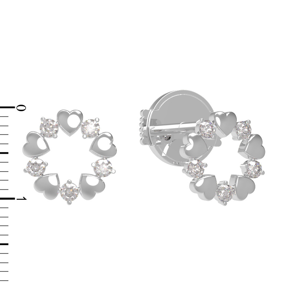 Серьги из белого золота c бриллиантами