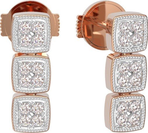 Серьги из золота 585 пробы c бриллиантами