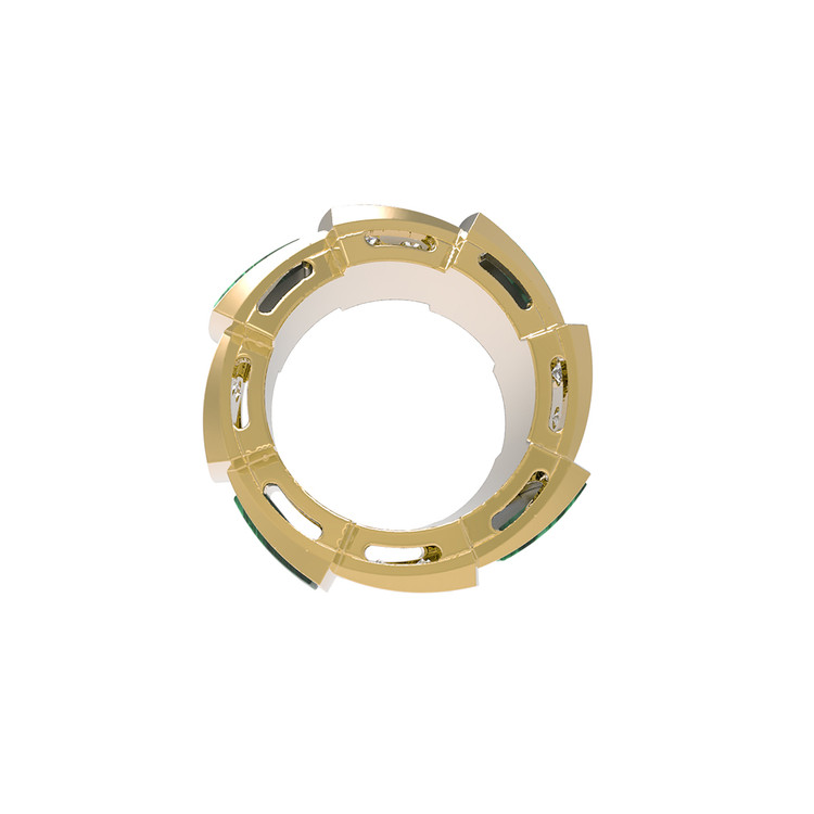 Подвеска из лимонного золота c бриллиантами и малахитом