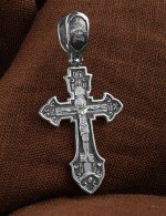 Крест из белого золота 585 пробы