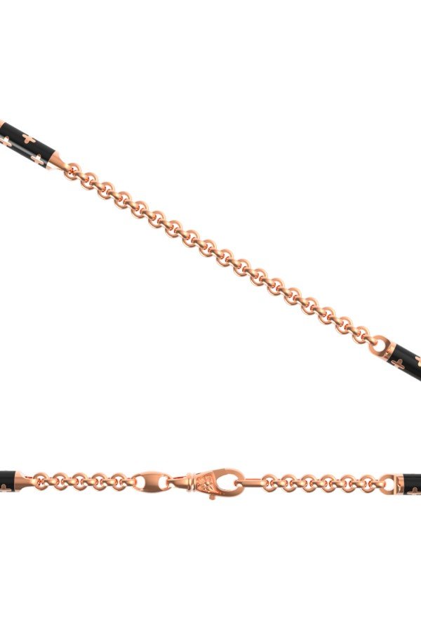 Цепь из золота 585 пробы c эмалью