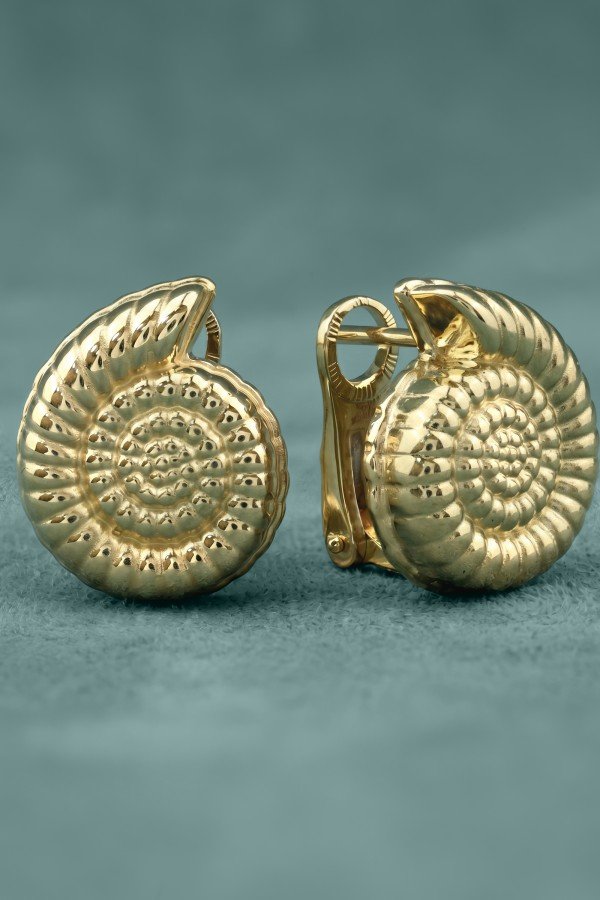 Серьги из лимонного золота 585 пробы