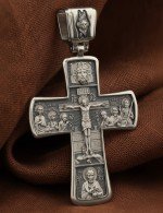 Крест из белого золота 585 пробы