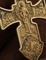 Крест из лимонного золота 585 пробы