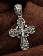 Крест из белого золота 585 пробы