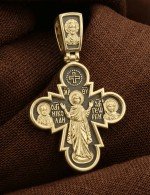 Крест из лимонного золота 585 пробы