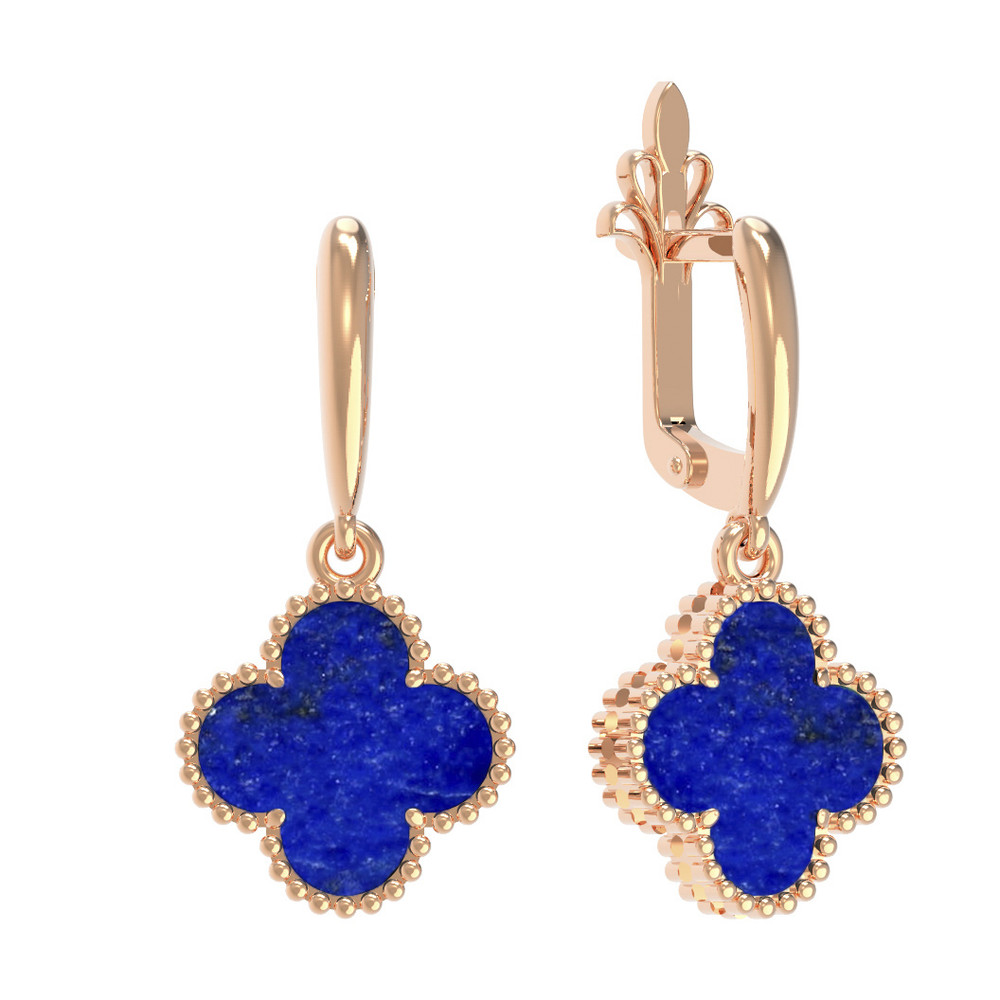 Серьги из золота c лазуритом