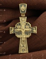 Крест из лимонного золота 585 пробы