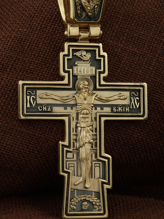 Крест из лимонного золота