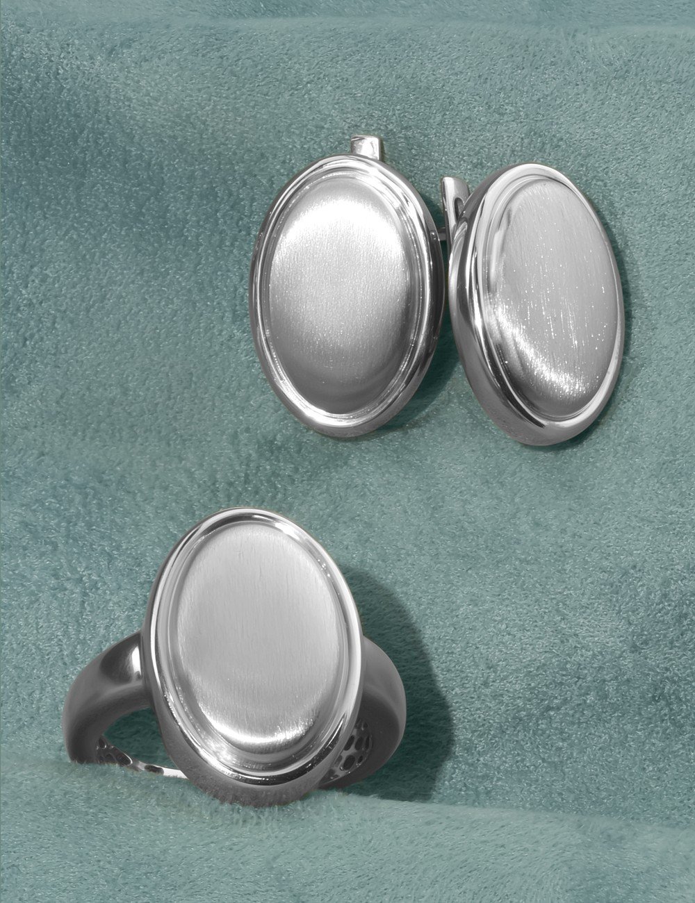 Серьги из белого золота 585 пробы
