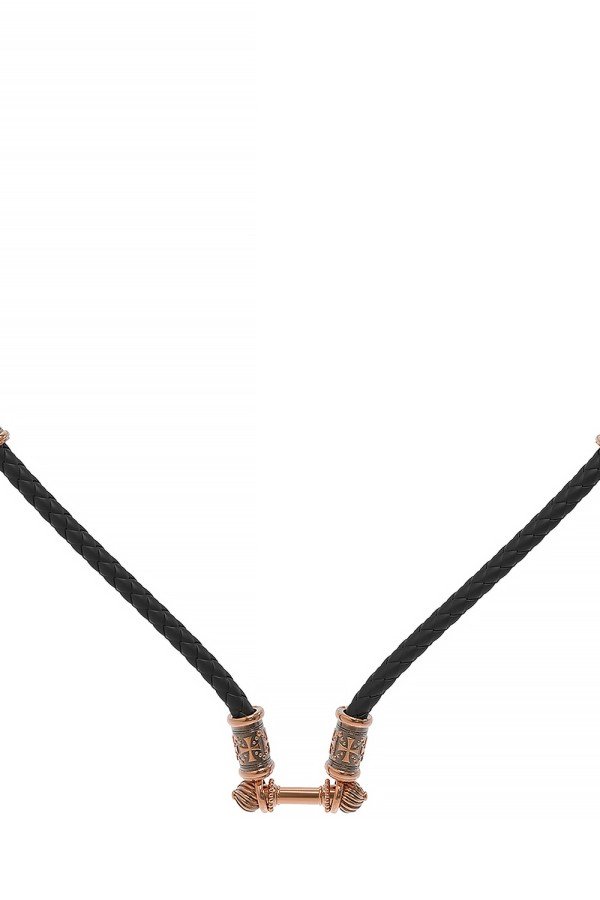 Шнурок кожаный из золота c кожаным шнурком