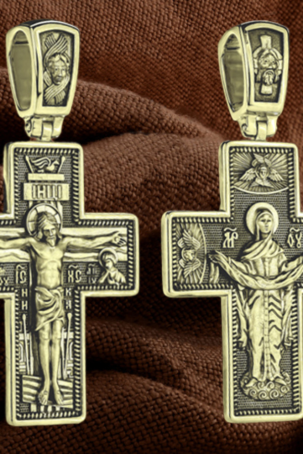 Крест из лимонного золота