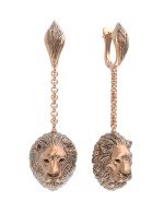 Серьги из золота 585 пробы c эмалью