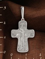 Крест из белого золота 585 пробы