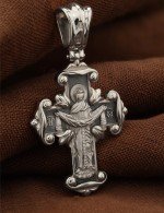 Крест из белого золота 585 пробы