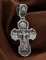 Крест из белого золота 585 пробы