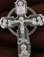 Крест из белого золота 585 пробы