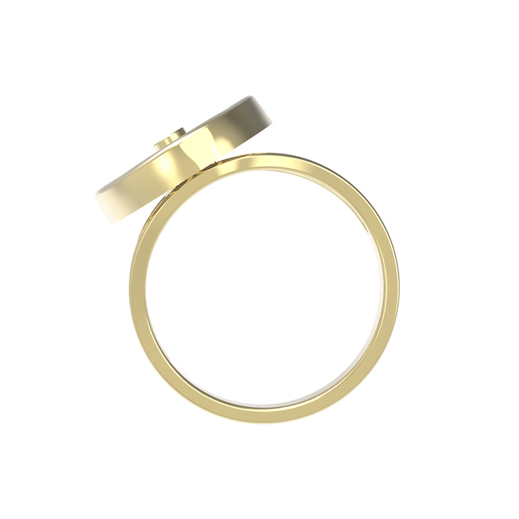 Кольцо из лимонного золота c бриллиантами и малахитом