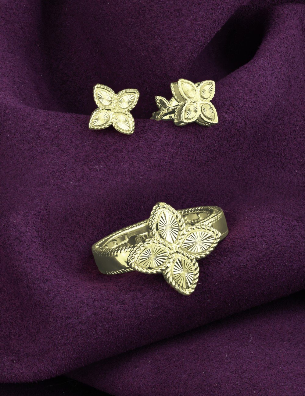 Серьги из лимонного золота 585 пробы