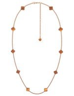 Колье из золота 585 пробы c тигровым глазом
