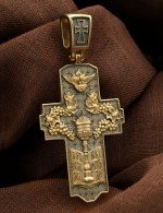 Крест из лимонного золота 585 пробы
