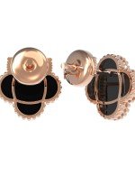 Серьги из золота 585 пробы c ониксом